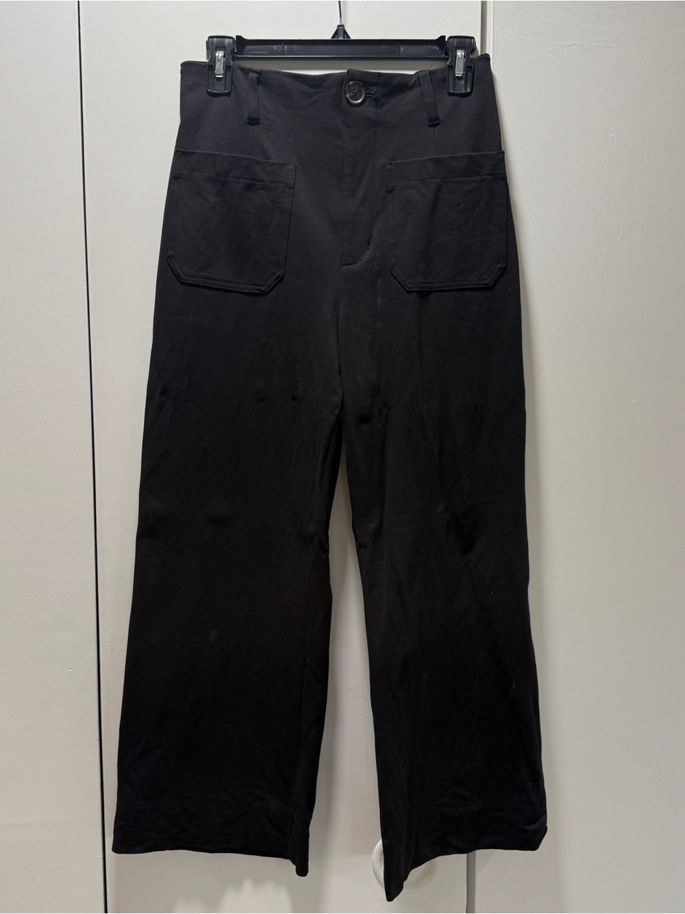 LC Lauren Conrad Black High-Rise Wide Leg Pants with Patch Pockets